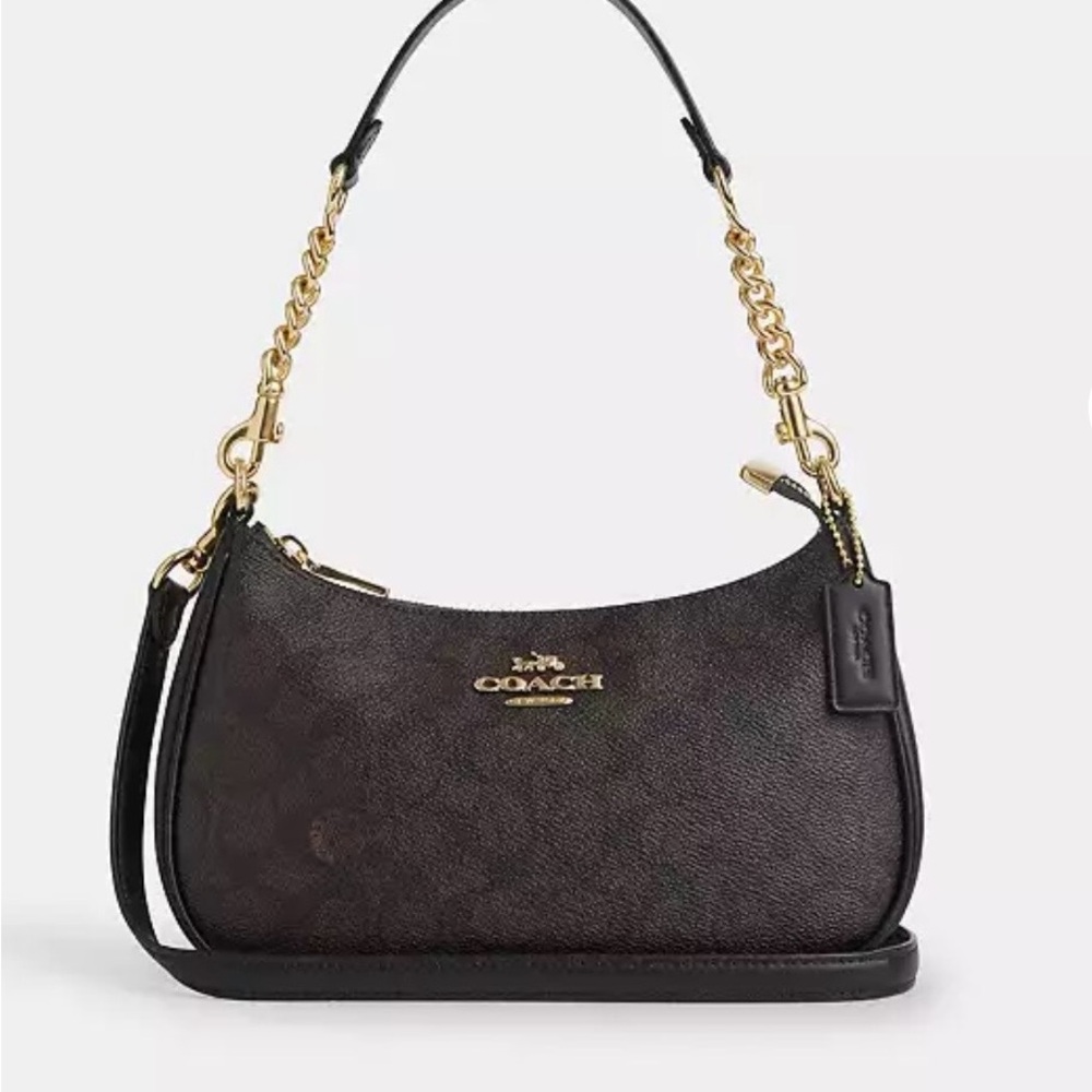 Coach Teri Shoulder Bag-walnut